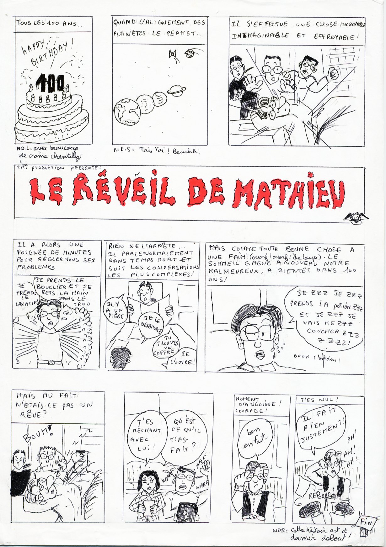 Le reveil de Mathieu